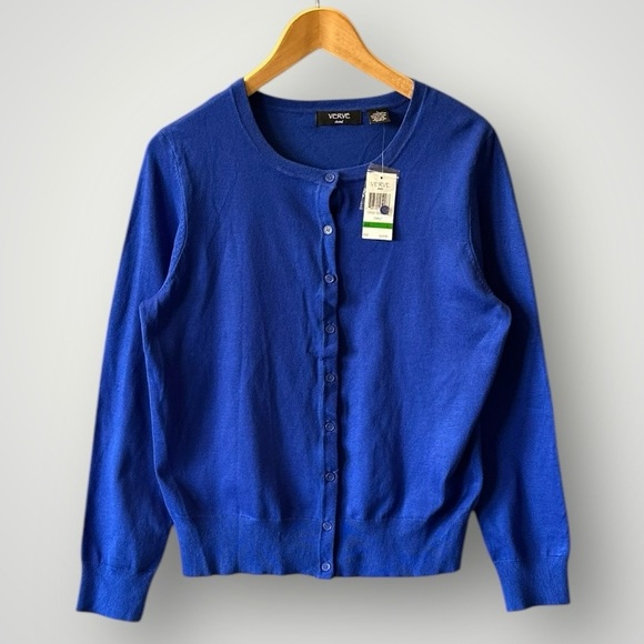 Verve Ami Sweaters - Verve Ami Blue Cardigan Sweater